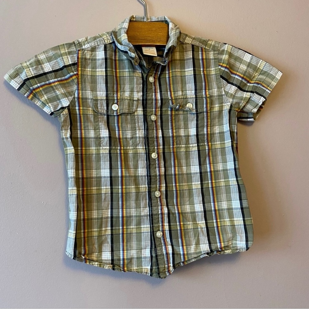 ✨3/$20✨ Joe Fresh Boys Short Sleeve Plaid Shirt